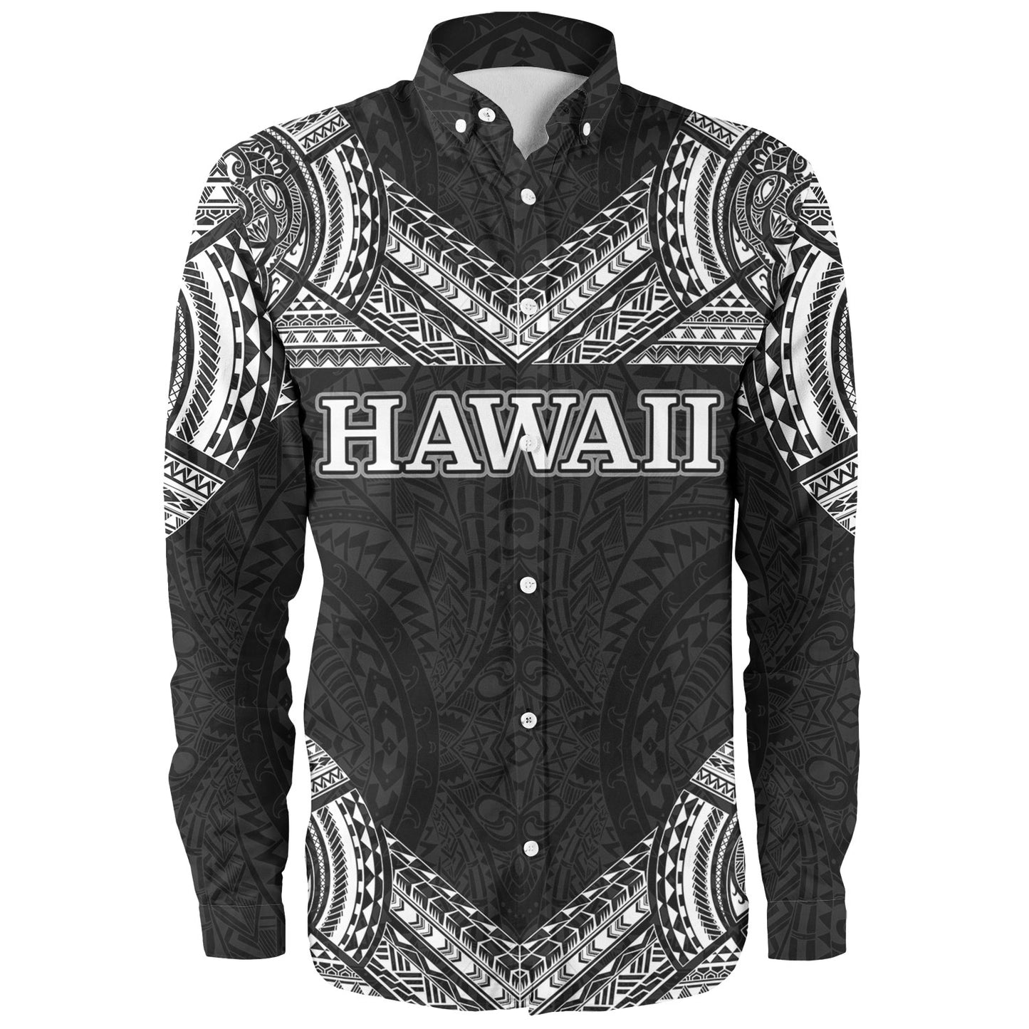 Hawaii Custom Personalised Long Sleeve Shirt Turtle Polynesian Pattern