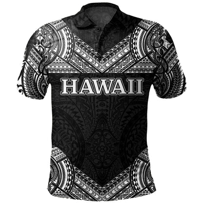 Hawaii Custom Personalised Polo Shirt Turtle Polynesian Pattern