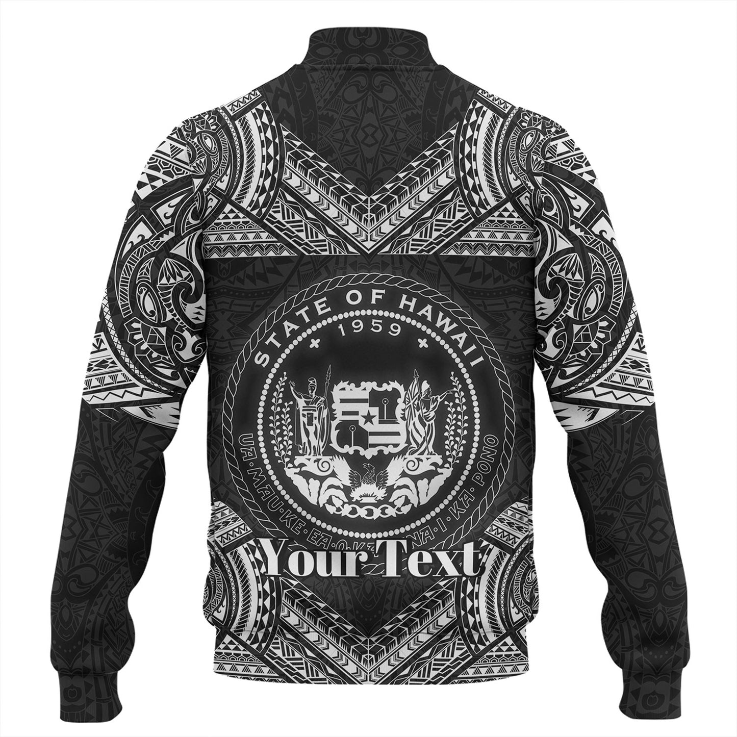 Hawaii Custom Personalised Baseball Jacket Turtle Polynesian Pattern