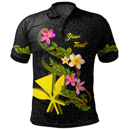 Hawaii Polo Shirt Custom Plumeria Tribal
