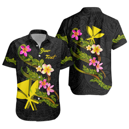Hawaii Short Sleeve Shirt Custom Plumeria Tribal