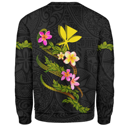 Hawaii Sweatshirt Custom Plumeria Tribal