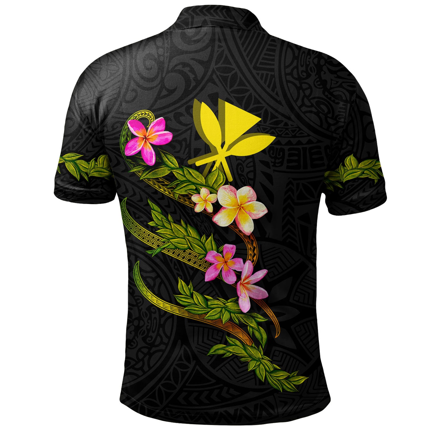 Hawaii Polo Shirt Custom Plumeria Tribal