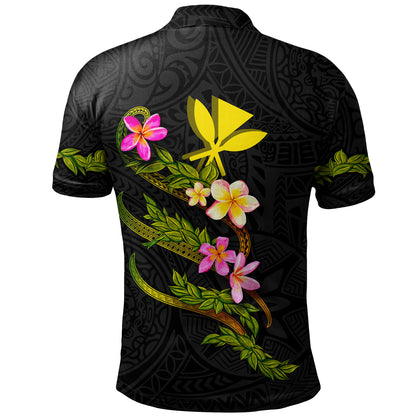 Hawaii Polo Shirt Custom Plumeria Tribal