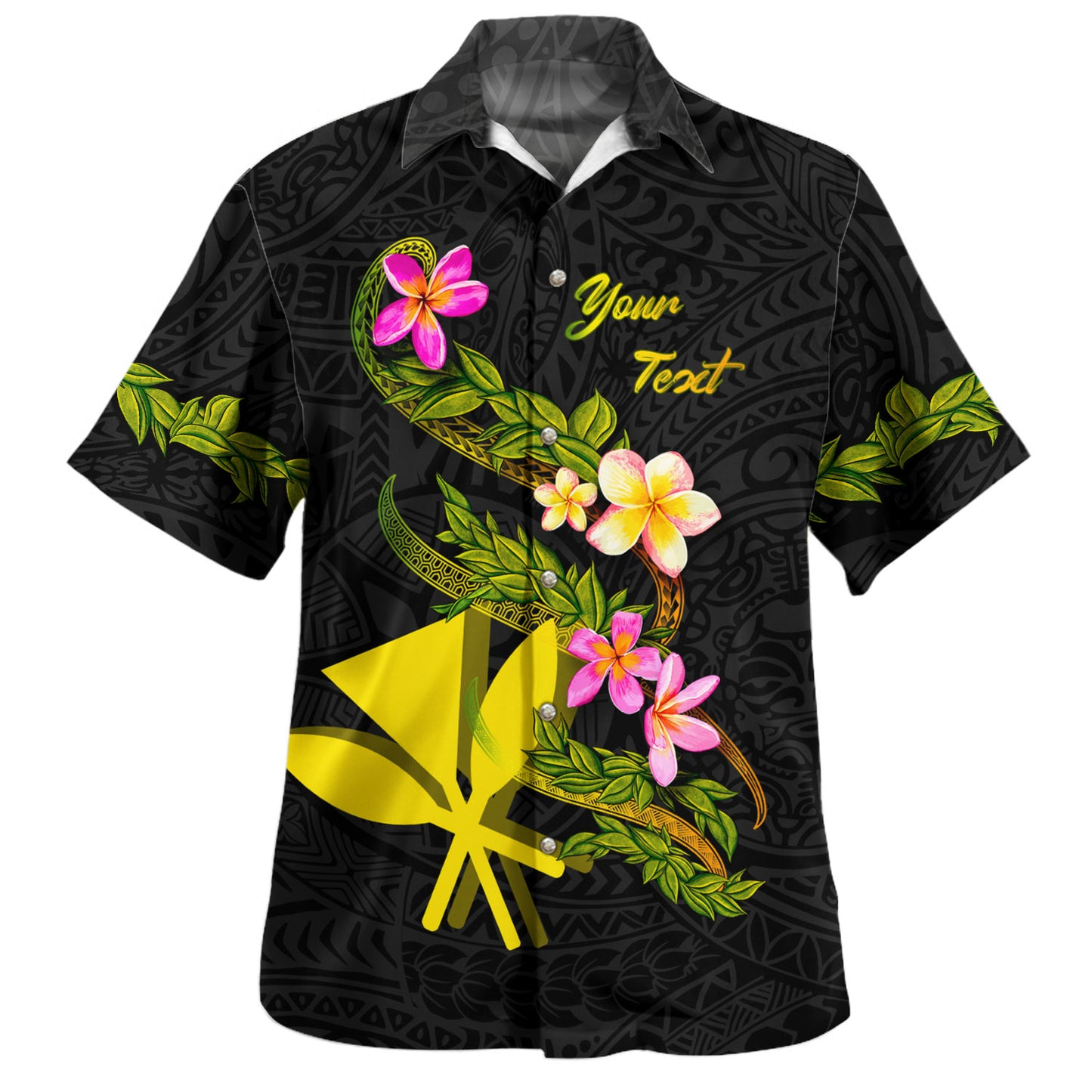 Hawaii Hawaiian Shirt Custom Plumeria Tribal