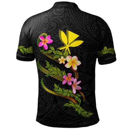 Hawaii Polo Shirt Custom Plumeria Tribal