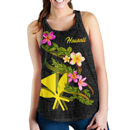 Hawaii Women Tank Custom Plumeria Tribal