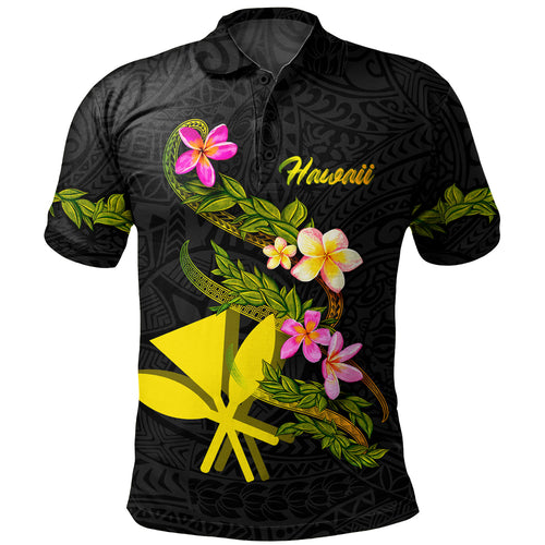 Hawaii Polo Shirt Custom Plumeria Tribal