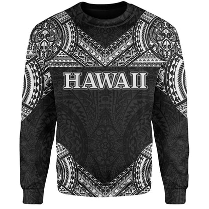 Hawaii Custom Personalised Sweatshirt Turtle Polynesian Pattern