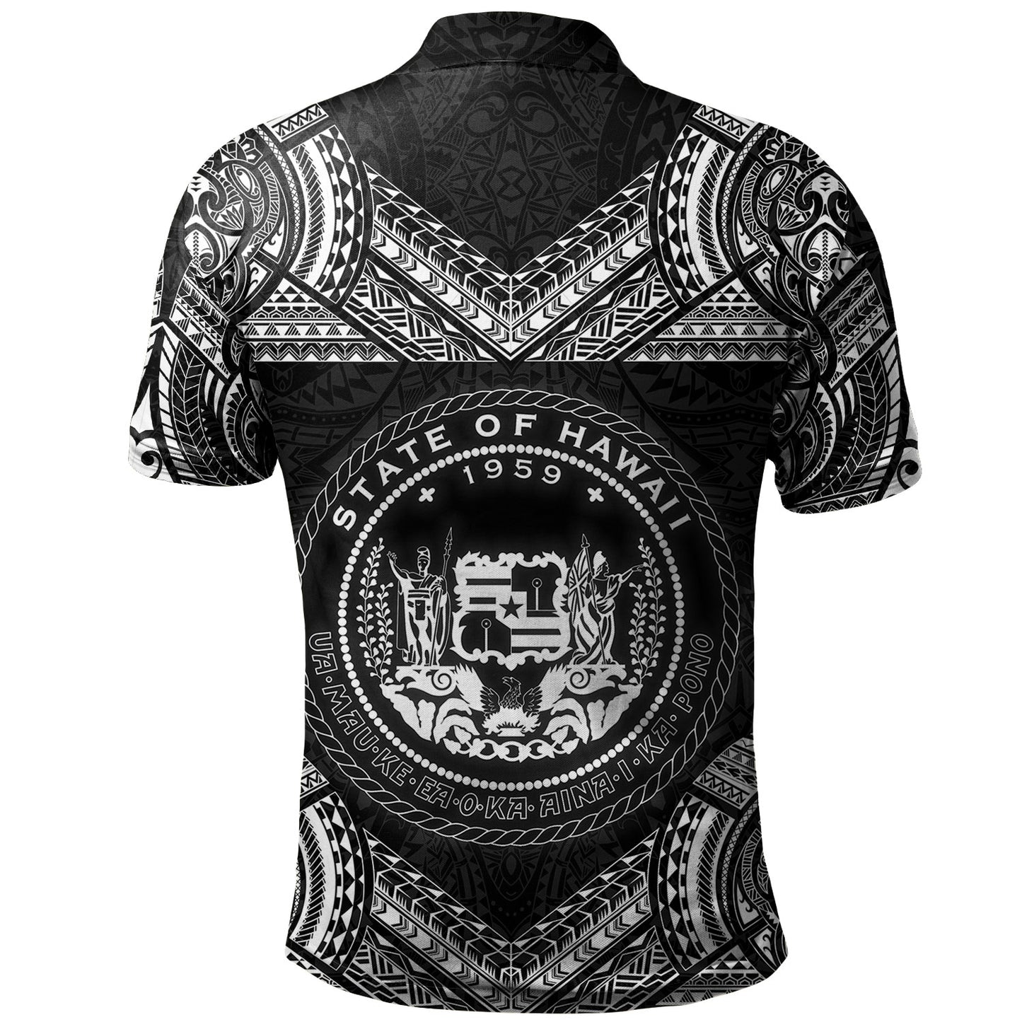 Hawaii Custom Personalised Polo Shirt Turtle Polynesian Pattern