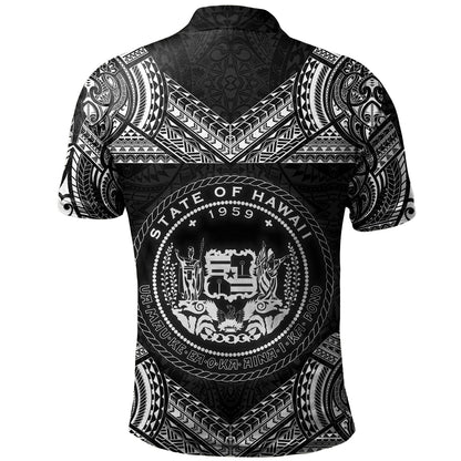 Hawaii Custom Personalised Polo Shirt Turtle Polynesian Pattern