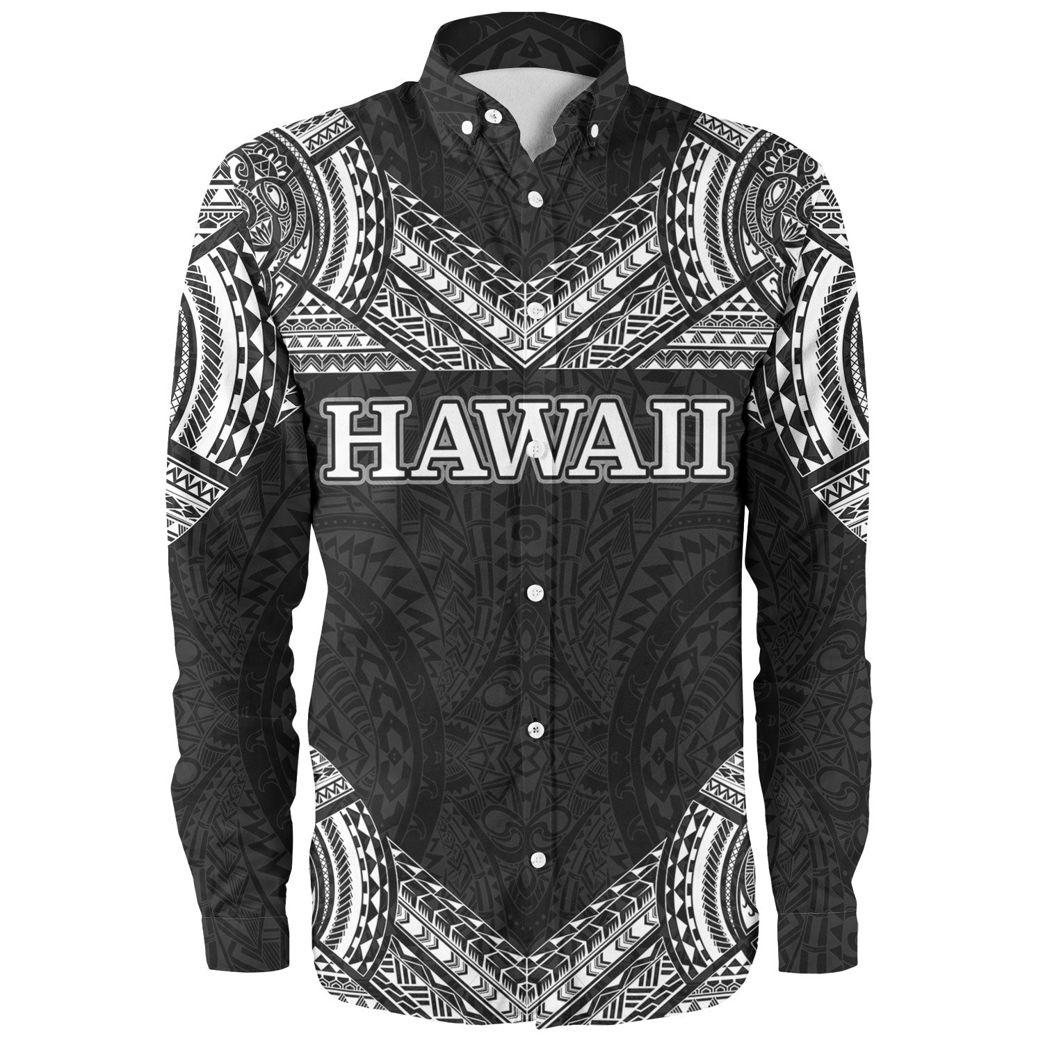 Hawaii Custom Personalised Long Sleeve Shirt Turtle Polynesian Pattern