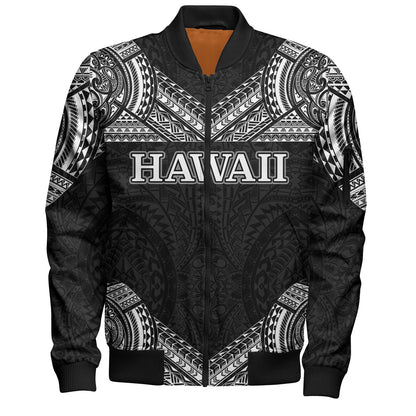 Hawaii Custom Personalised Bomber Jacket Turtle Polynesian Pattern