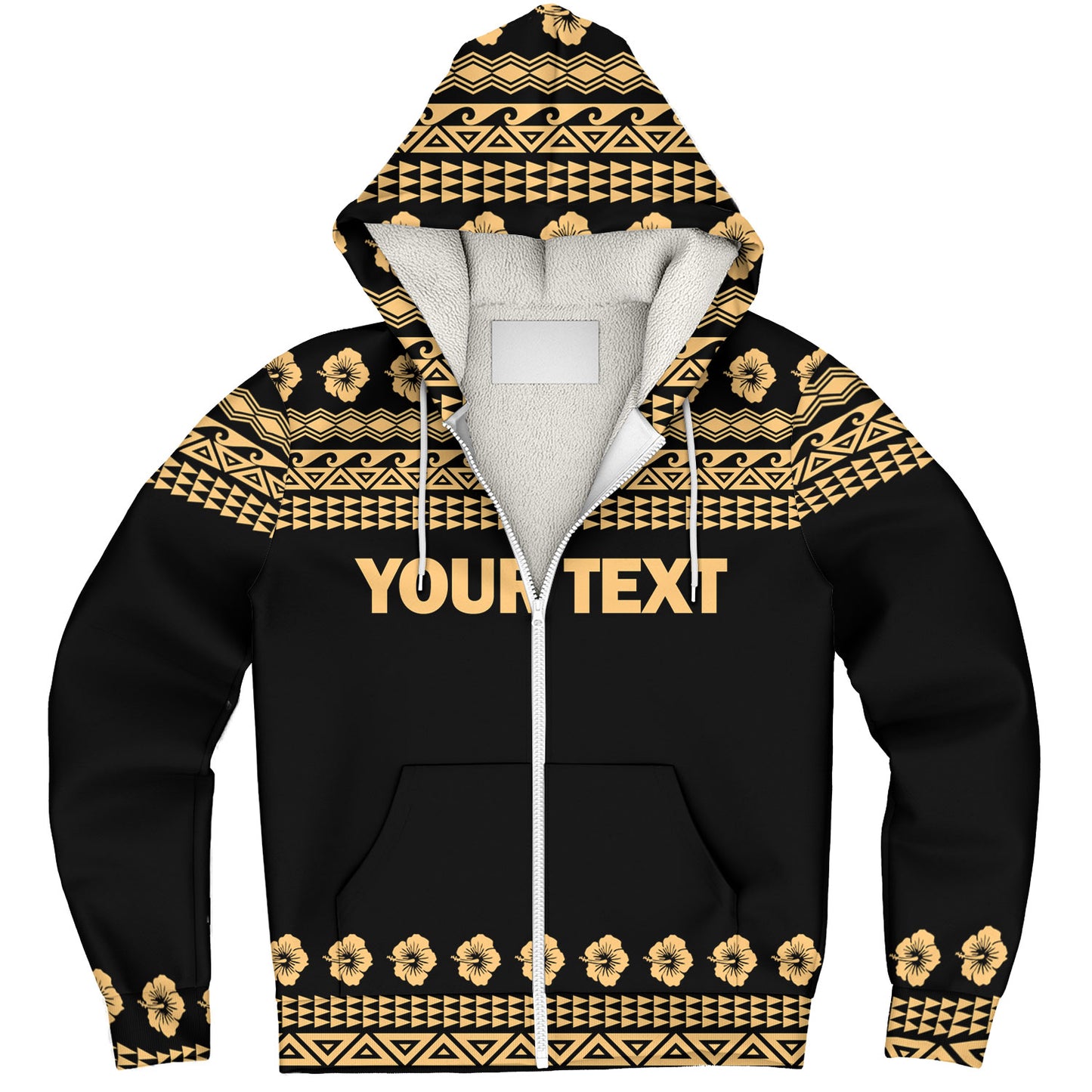 Hawaii Custom Personalised Sherpa Hoodie Aloha Turtle With Traditional Hawaiian