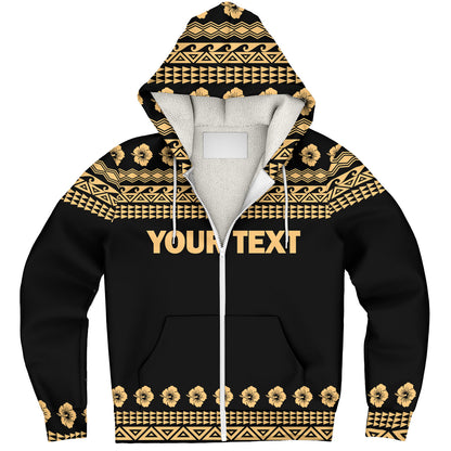 Hawaii Custom Personalised Sherpa Hoodie Aloha Turtle With Traditional Hawaiian