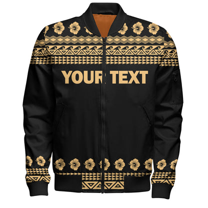 Hawaii Custom Personalised Bomber Jacket Aloha Turtle With Traditional Hawaiian