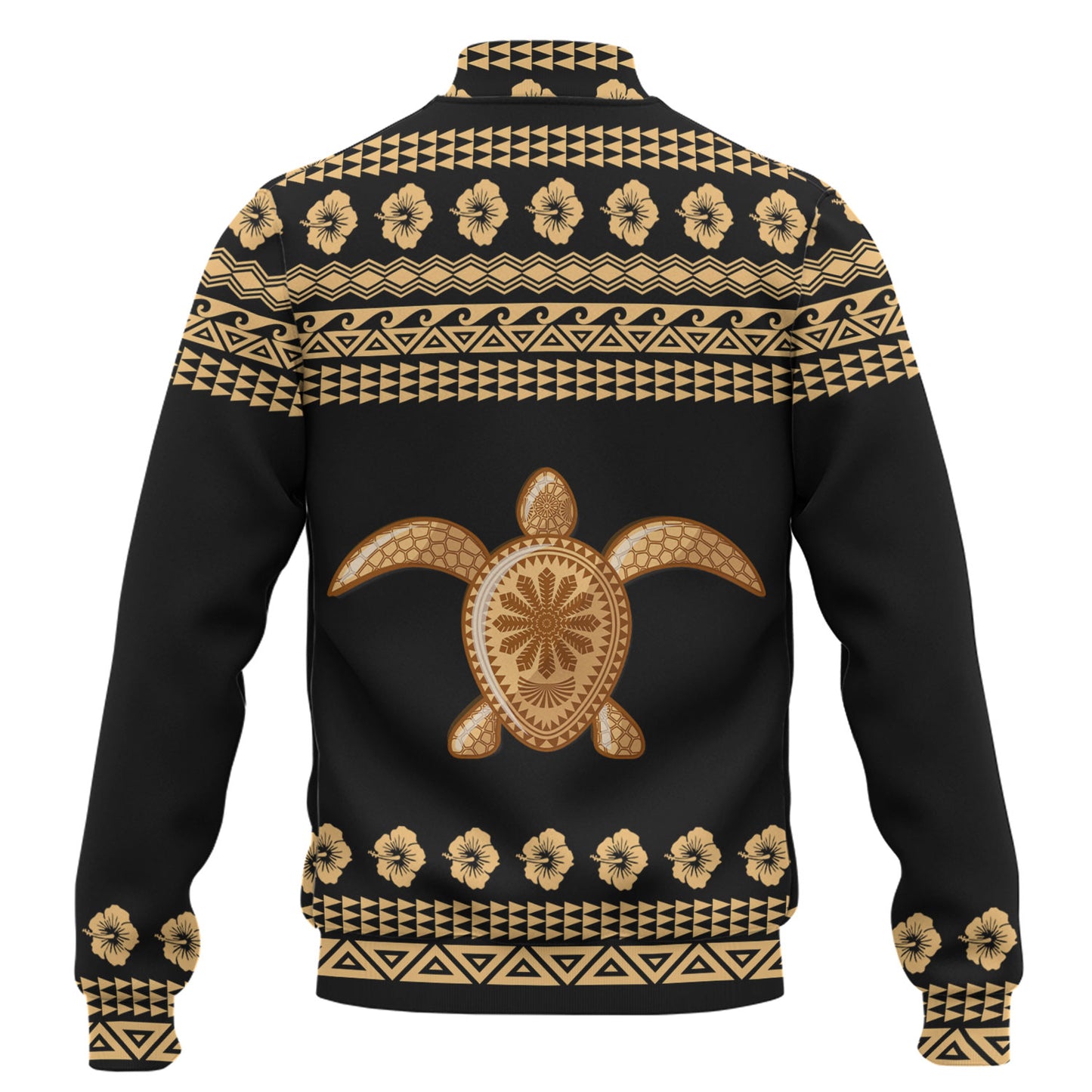 Hawaii Custom Personalised Baseball Jacket Aloha Turtle With Traditional Hawaiian