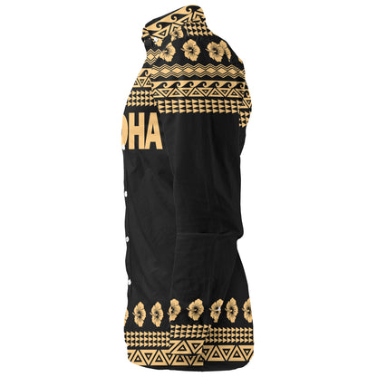 Hawaii Custom Personalised Long Sleeve Shirt Aloha Turtle With Traditional Hawaiian