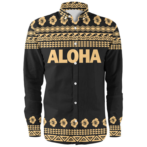 Hawaii Custom Personalised Long Sleeve Shirt Aloha Turtle With Traditional Hawaiian