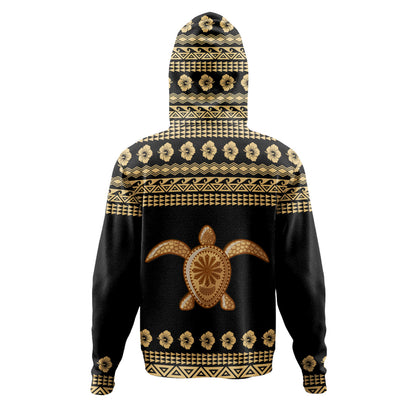 Hawaii Custom Personalised Hoodie Aloha Turtle With Traditional Hawaiian