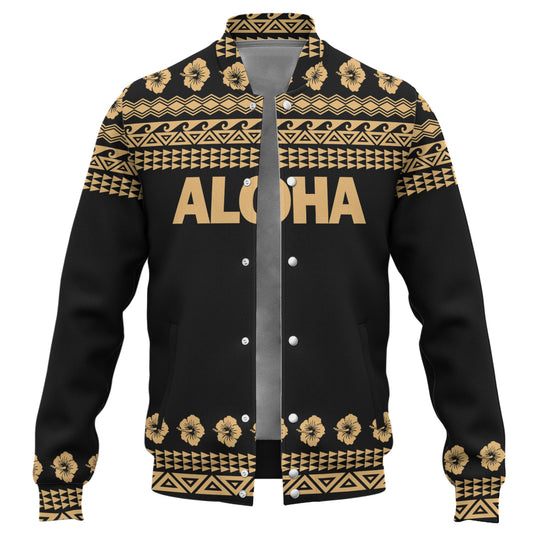 Hawaii Custom Personalised Baseball Jacket Aloha Turtle With Traditional Hawaiian