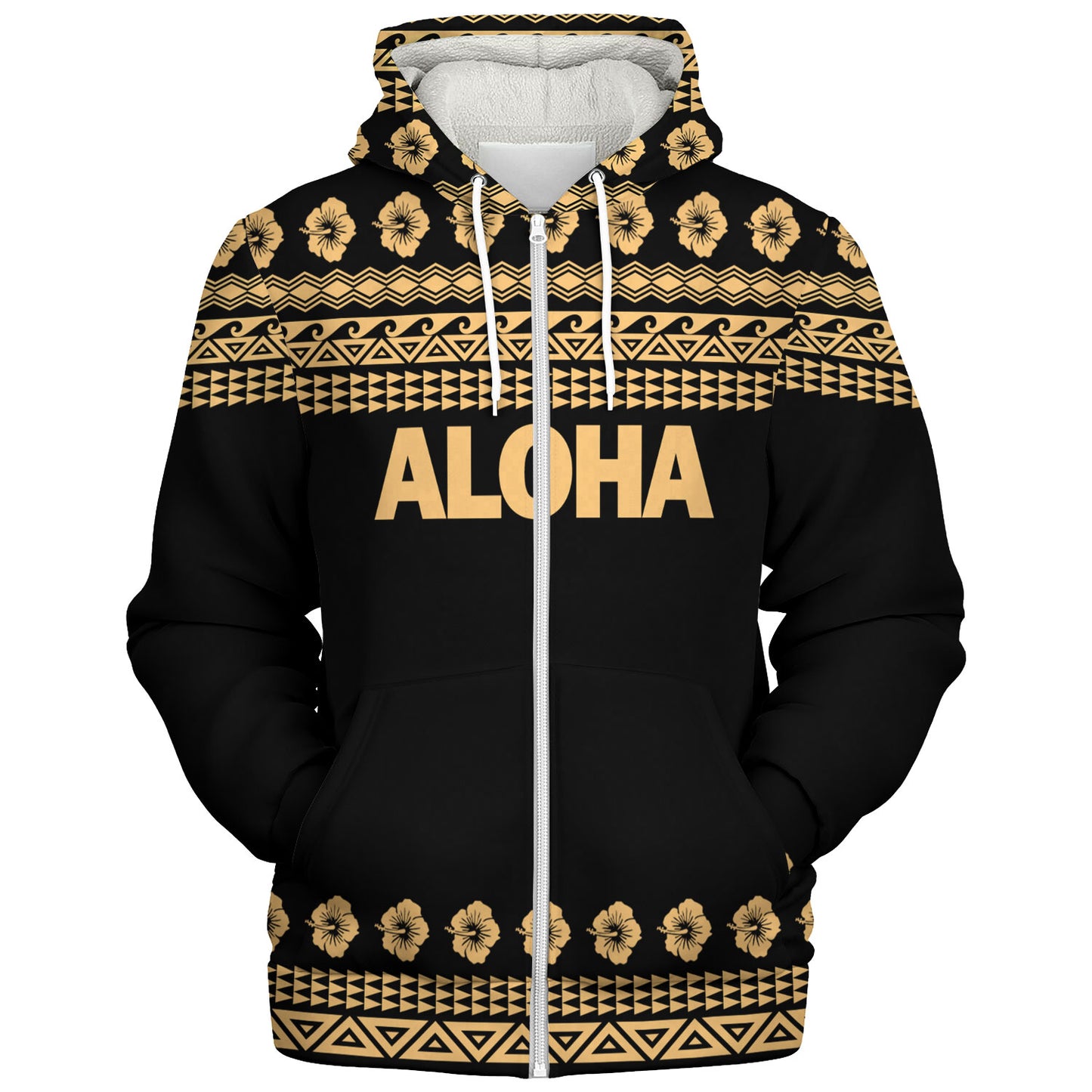 Hawaii Custom Personalised Sherpa Hoodie Aloha Turtle With Traditional Hawaiian