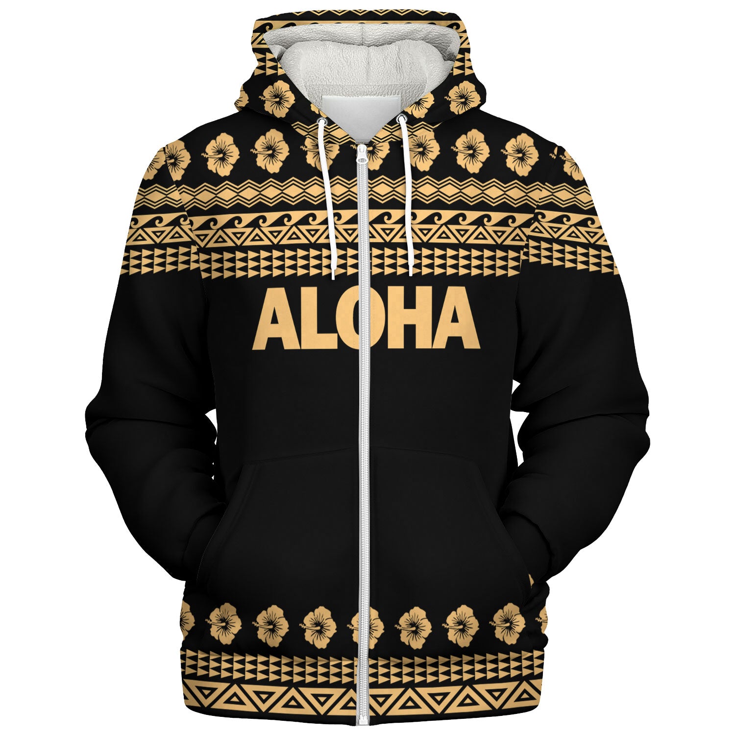 Hawaii Custom Personalised Sherpa Hoodie Aloha Turtle With Traditional Hawaiian