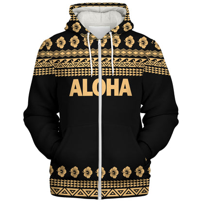Hawaii Custom Personalised Sherpa Hoodie Aloha Turtle With Traditional Hawaiian