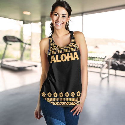 Hawaii Custom Personalised Women Tank Aloha Turtle With Traditional Hawaiian