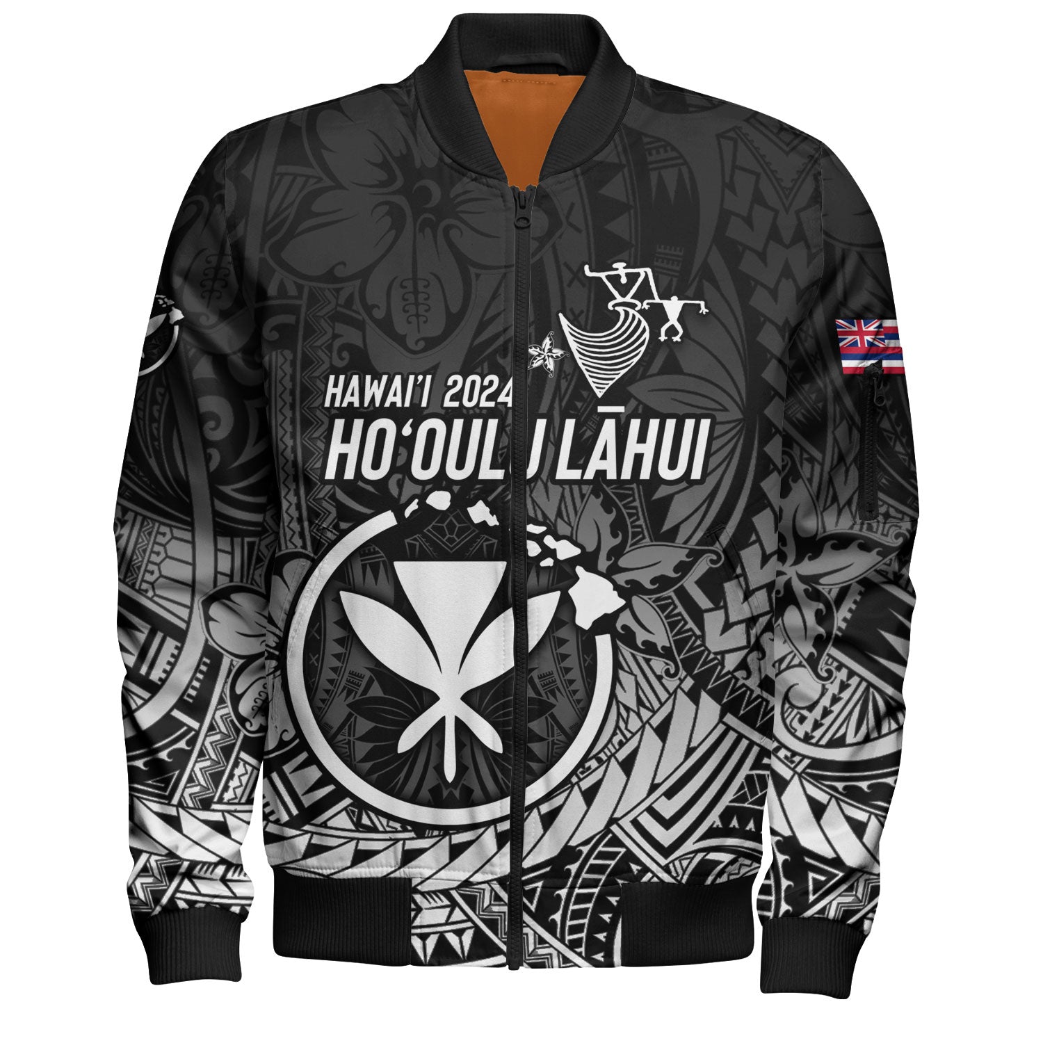 Hawaii Bomber Jacket FestPAC 2024 Polynesian Pattern Design