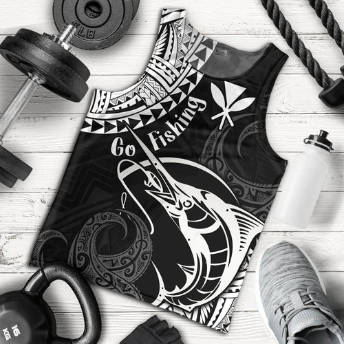 Hawaii Tank Top Go Fishing Polynesian Tribal Patterns