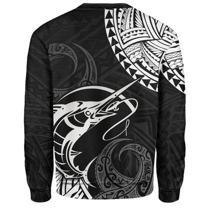 Hawaii Sweatshirt Go Fishing Polynesian Tribal Patterns