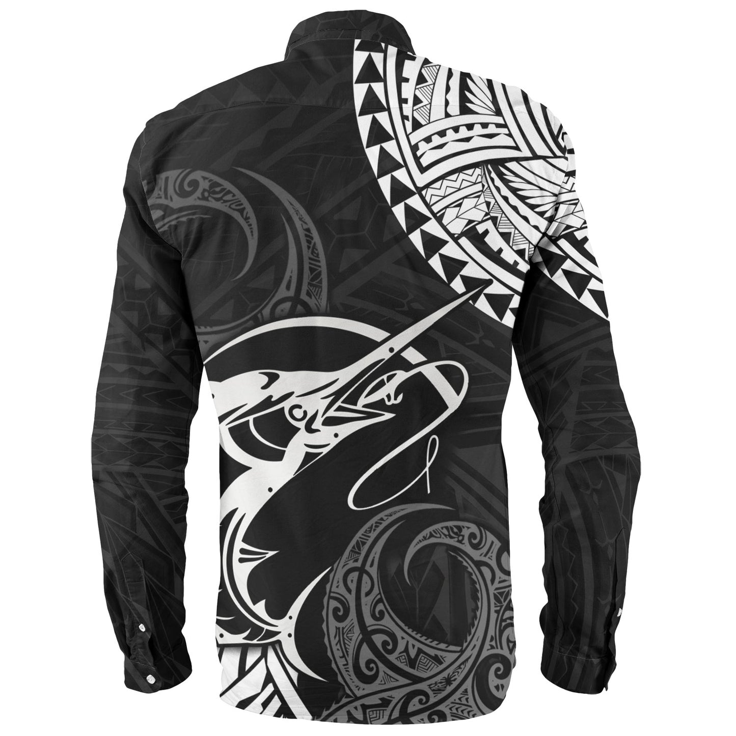 Hawaii Long Sleeve Shirt Go Fishing Polynesian Tribal Patterns