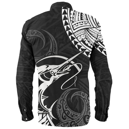 Hawaii Long Sleeve Shirt Go Fishing Polynesian Tribal Patterns