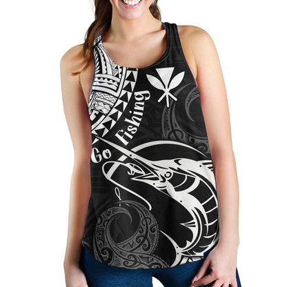 Hawaii Women Tank Go Fishing Polynesian Tribal Patterns