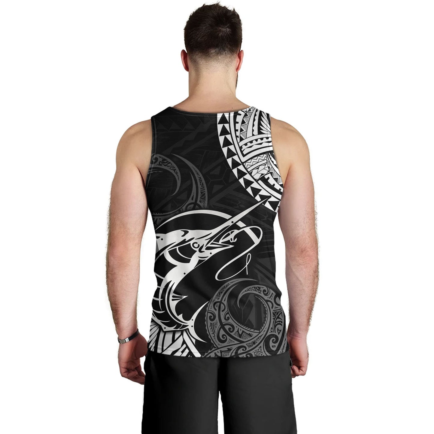 Hawaii Tank Top Go Fishing Polynesian Tribal Patterns