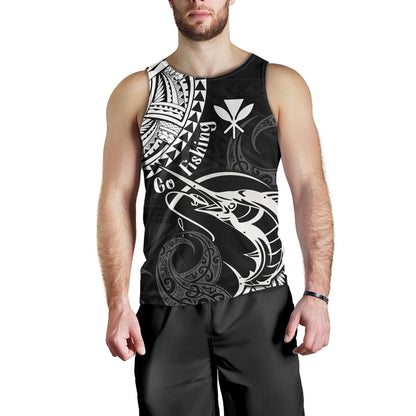 Hawaii Tank Top Go Fishing Polynesian Tribal Patterns