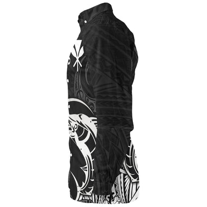 Hawaii Long Sleeve Shirt Go Fishing Polynesian Tribal Patterns