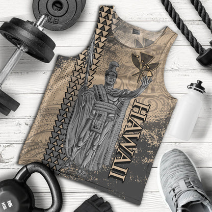 Hawaii Custom Personalised Tank Top Hawaii King Grunge With Halftone Background