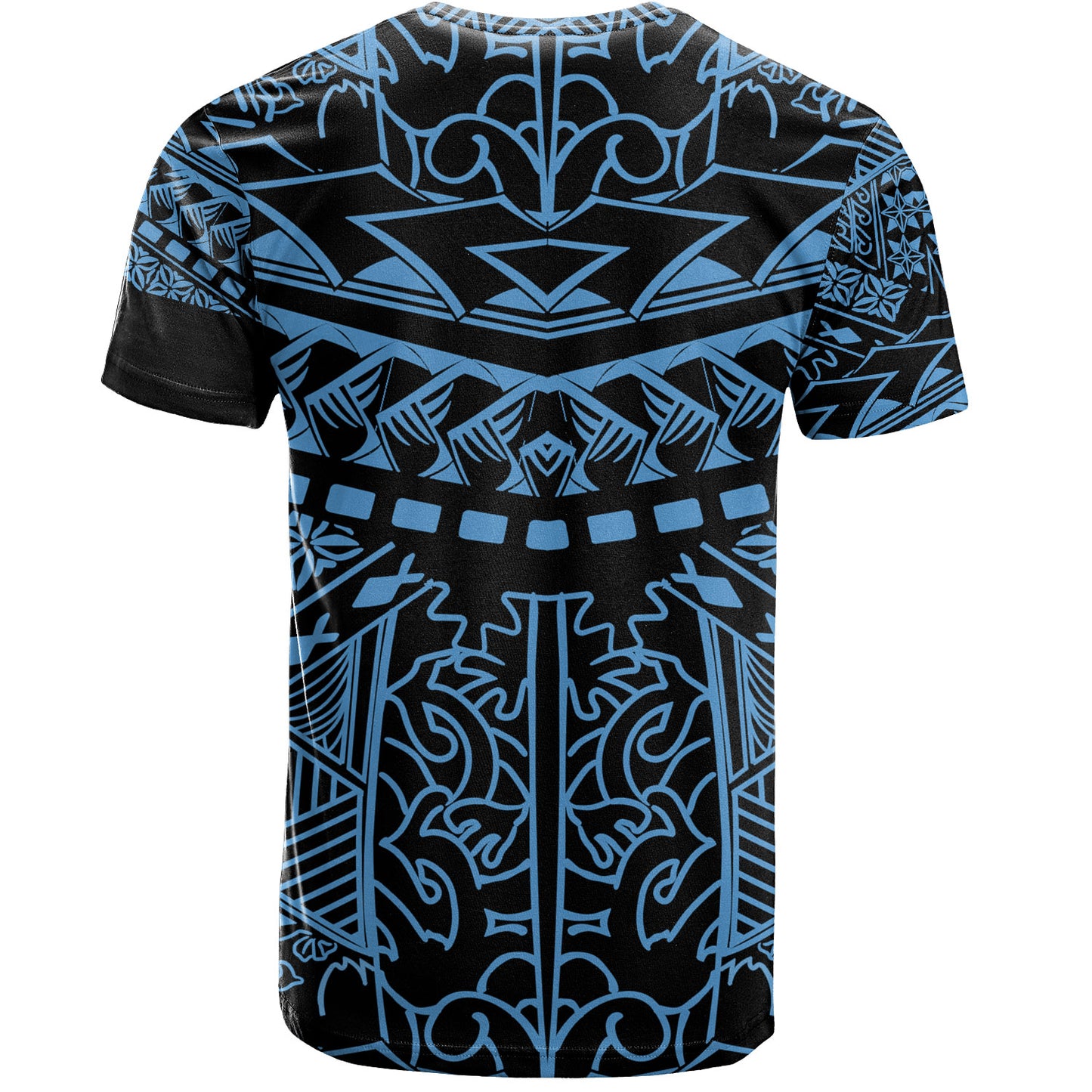 Hawaii T-Shirt Custom Kanaka Maoli Hawaiian Blue Tribal Pattern