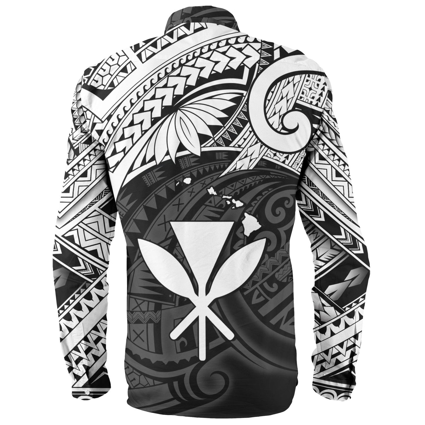 Hawaii Long Sleeve Shirt Kanaka Maoli Map Polynesian Tatau