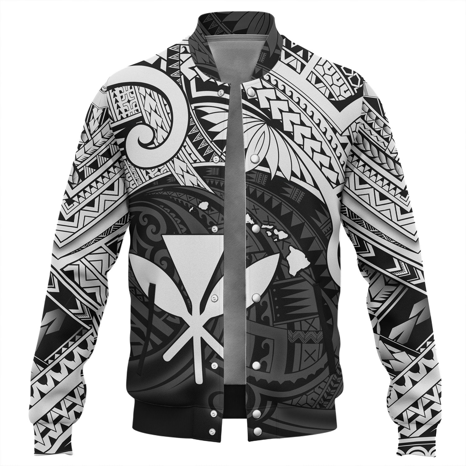 Hawaii Baseball Jacket Kanaka Maoli Map Polynesian Tatau