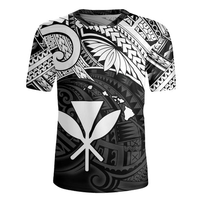 Hawaii Rugby Jersey Kanaka Maoli Map Polynesian Tatau