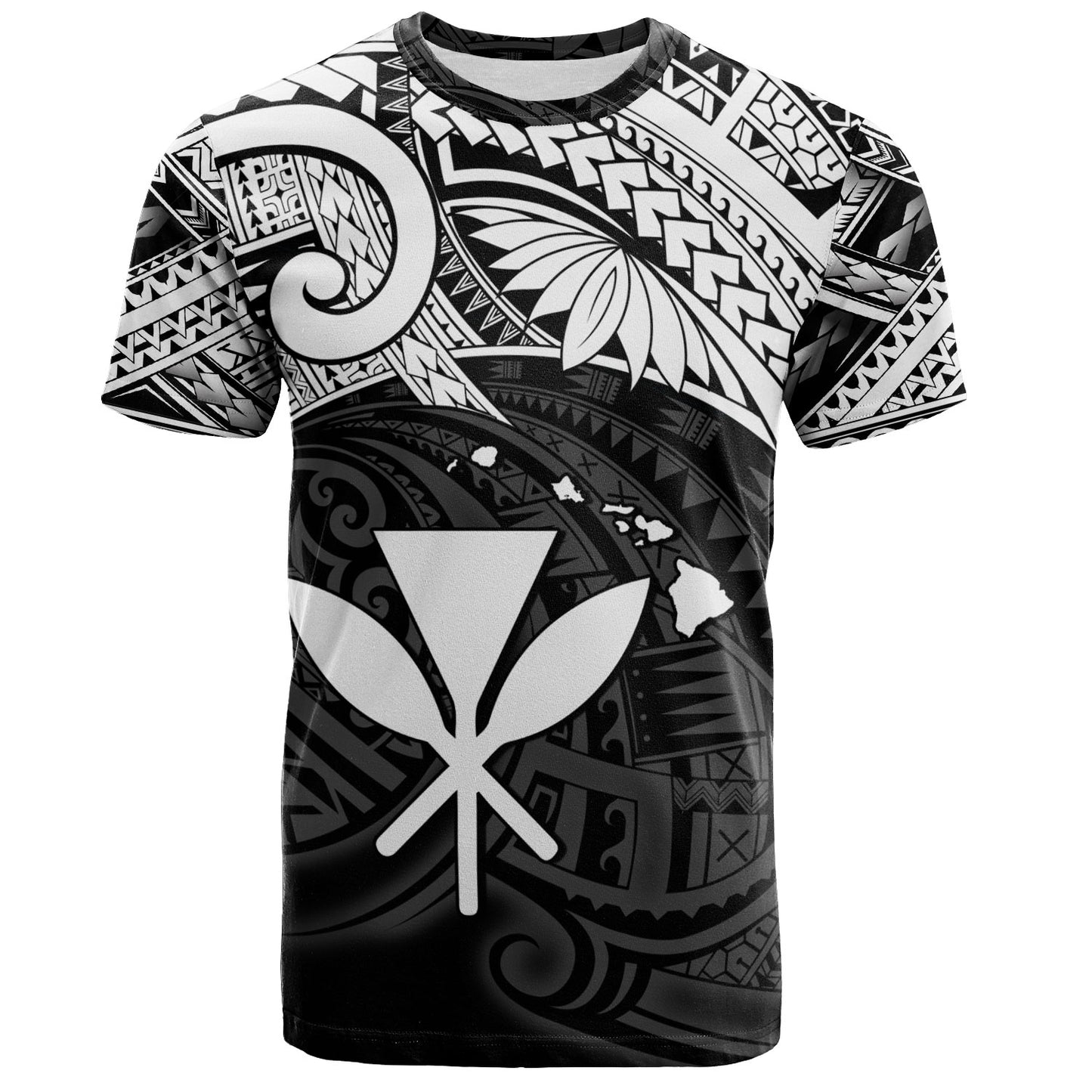 Hawaii T-Shirt Kanaka Maoli Map Polynesian Tatau