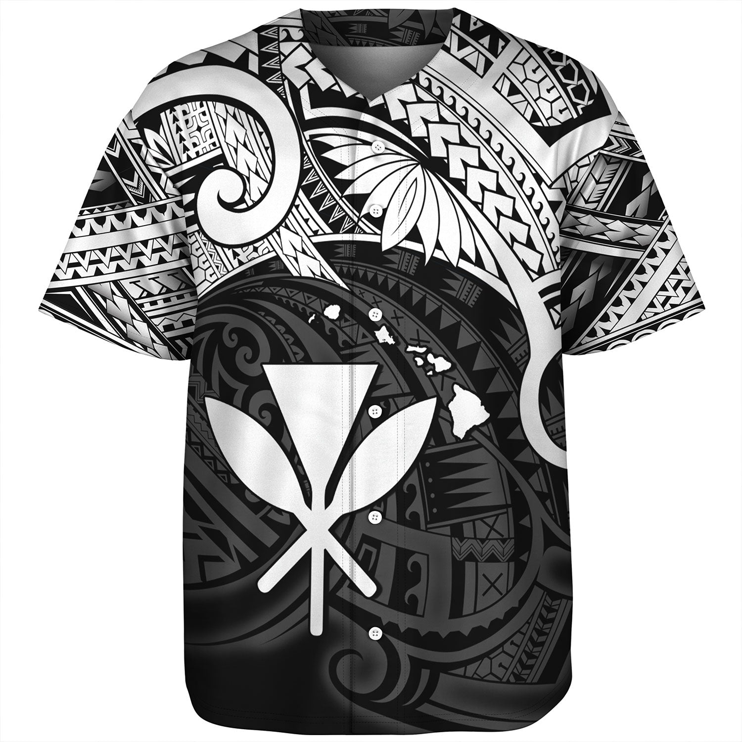 Hawaii Baseball Shirt Kanaka Maoli Map Polynesian Tatau