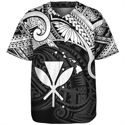 Hawaii Baseball Shirt Kanaka Maoli Map Polynesian Tatau