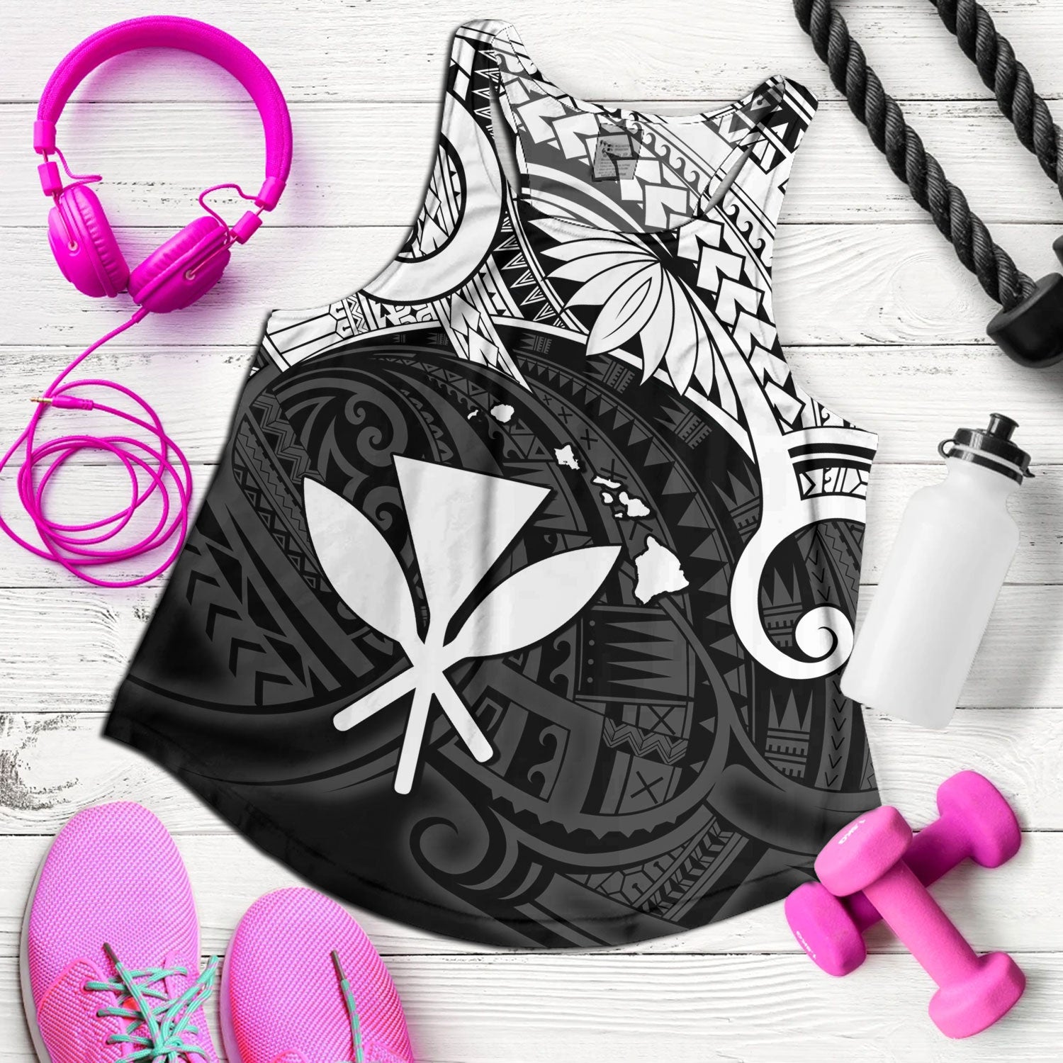 Hawaii Women Tank Kanaka Maoli Map Polynesian Tatau