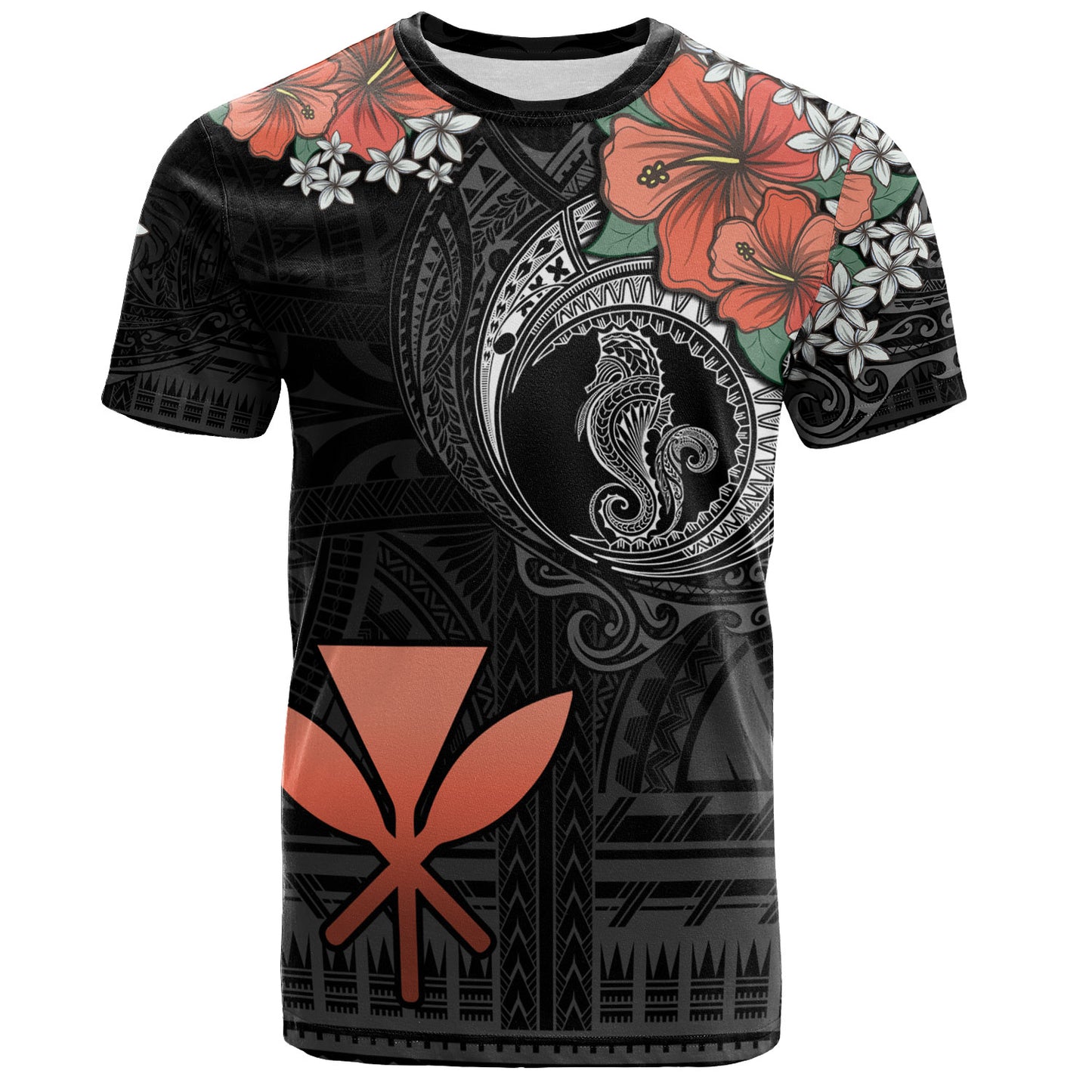 Hawaii T-Shirt Kanaka Maoli Seahorse Polynesian Tattoo