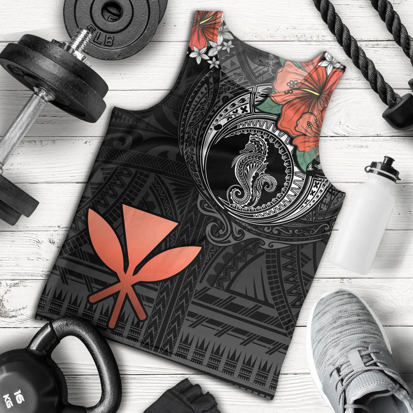 Hawaii Tank Top Kanaka Maoli Seahorse Polynesian Tattoo