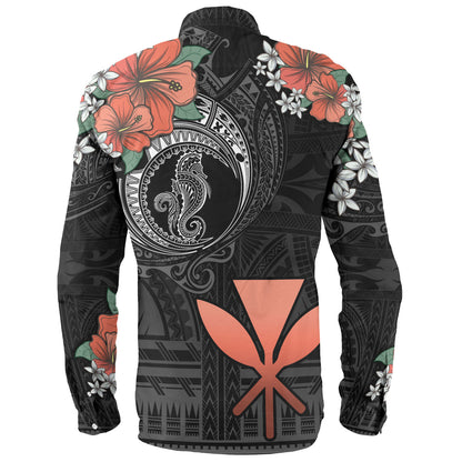 Hawaii Long Sleeve Shirt Kanaka Maoli Seahorse Polynesian Tattoo